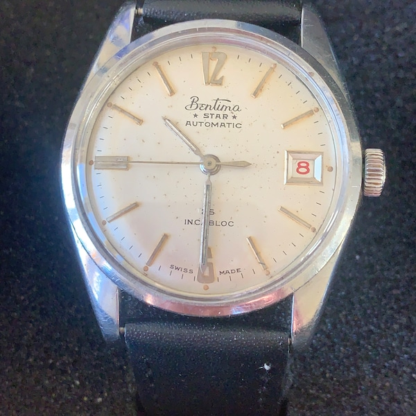 Bentima Star Vintage 1960s mid size  Gents Watch eta 2472 25 Jewel Automatic in original condition