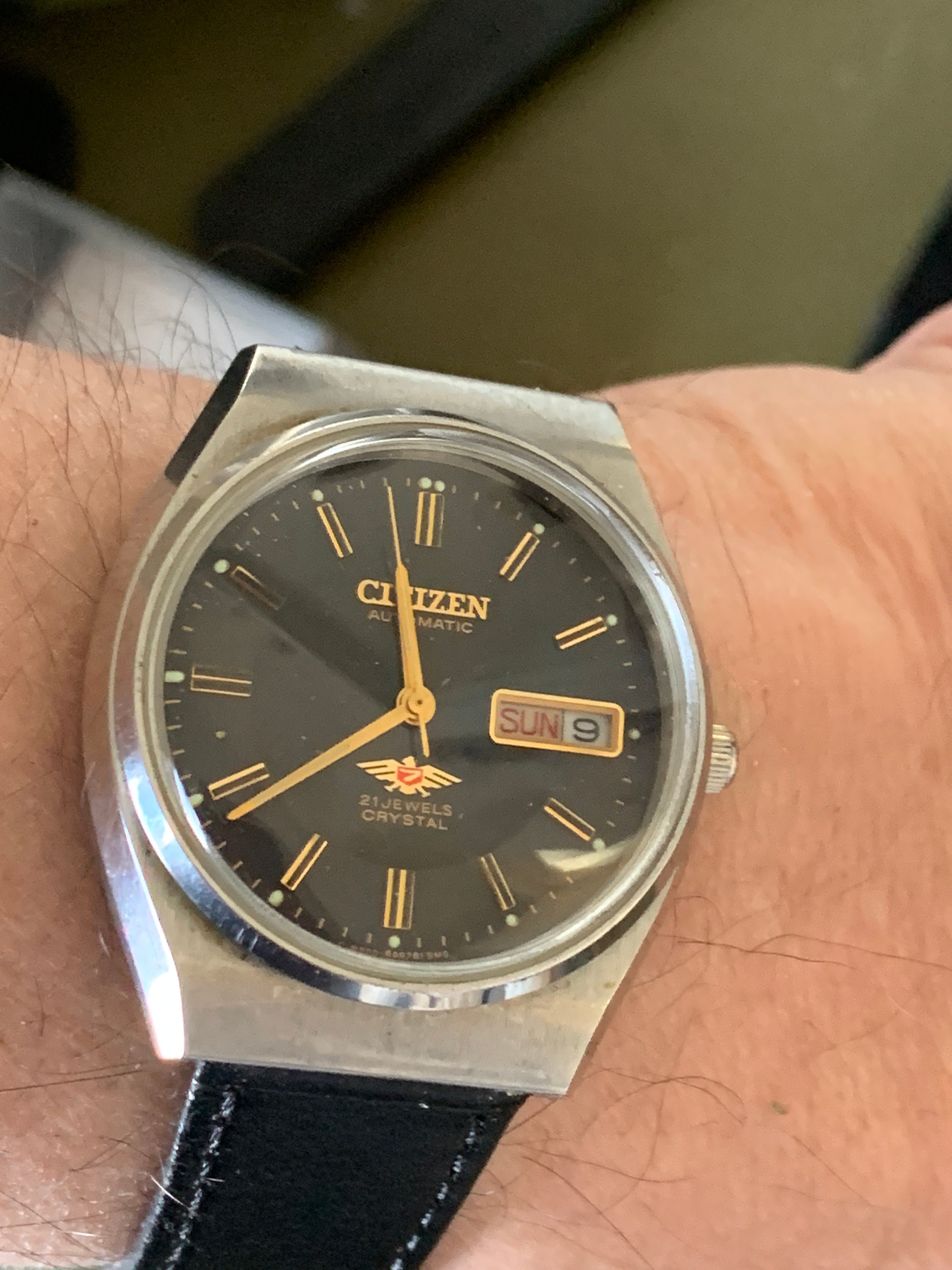 Citizen Automatic Eagle Seven 21 Jewel Steel Day date 8200A Watch