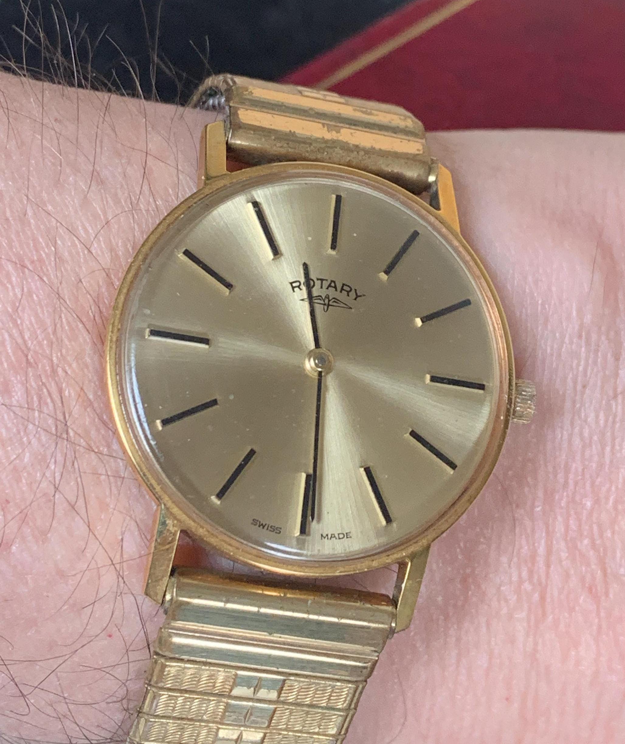 Vintage Swiss Rotary Gold Roman Numerals Dainty Classic Watch Rotary Swiss mini rectangle ❌SOLD❌ This is a vintage  main image 2