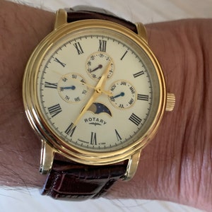 Classic Mens Rotary Watch GS00124/03 Perpetual Calendar and Moon