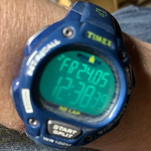 Rare Vintage Timex Ironman Triathlon T5K618 Watch Chronograph ,  Indiglo backlight