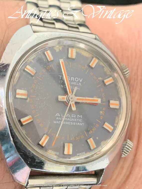 Very Rare Vintage 1970's Swiss Made Alarm Watch B… - image 3