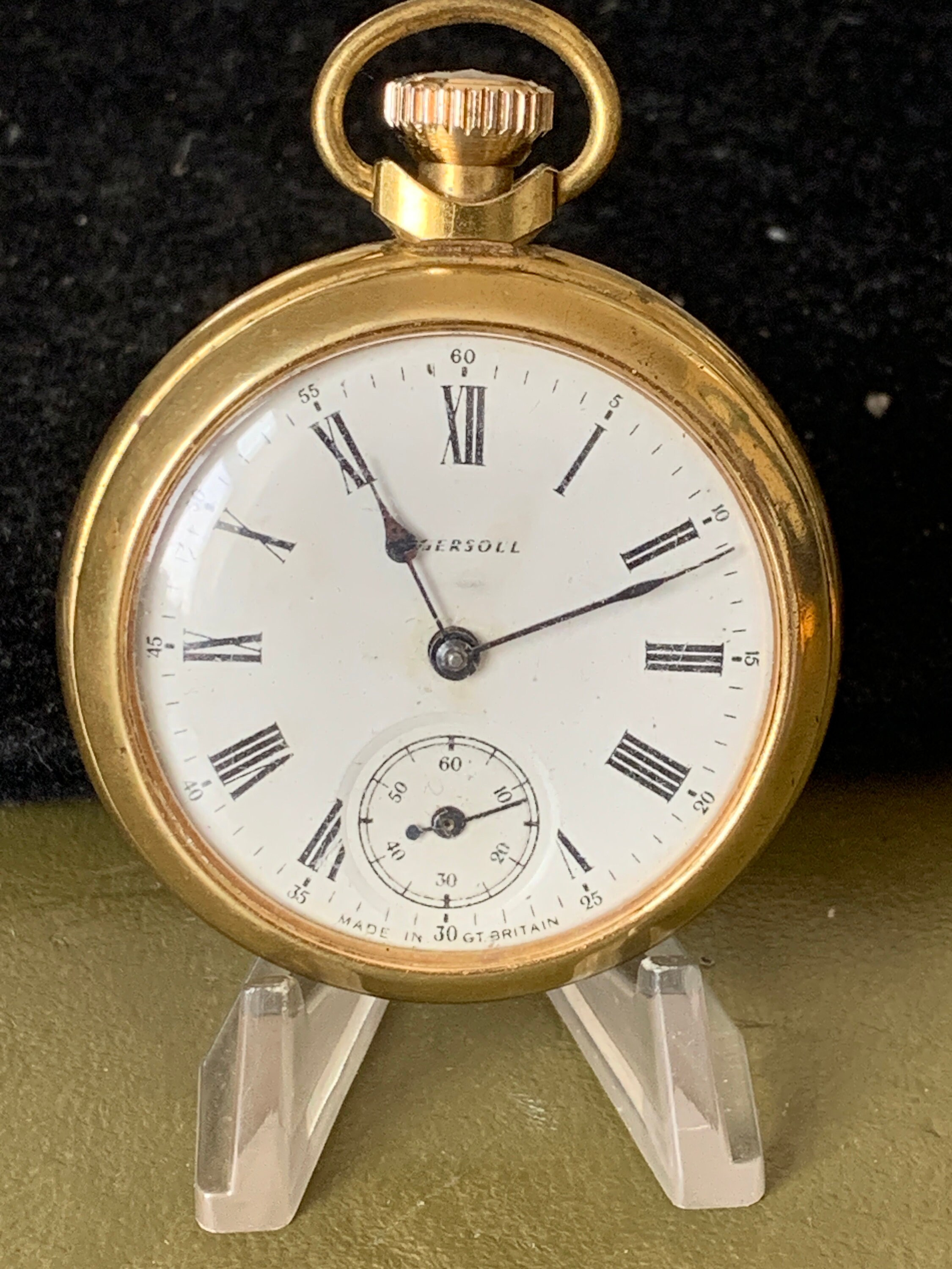 Ingersoll pocket watch with roman best sale numerals