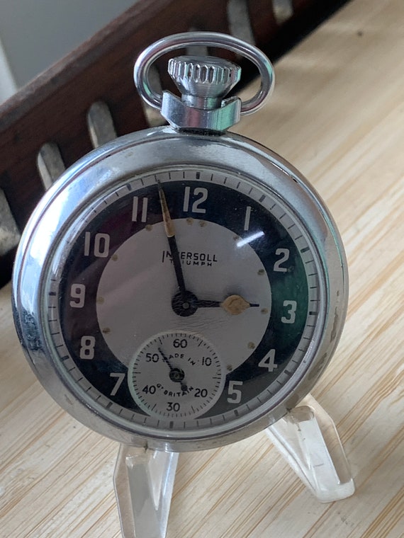 Eine Vintage Ingersoll Triumph Bullseye Taschenuhr C1953 Etsy