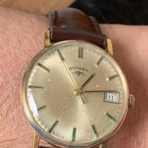 Genuine men&#39;s vintage Rotary Swiss 17 jewel watch cal AS  ST 1950/51 AF dial