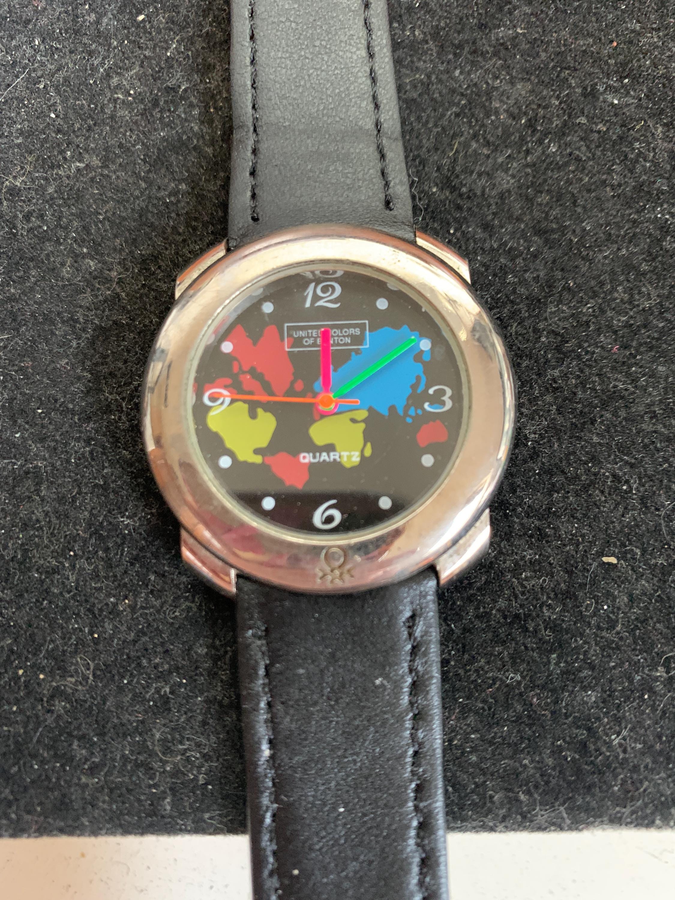 Vintage United Colors Benetton by Bulova Multi-colored Map  display picture 1