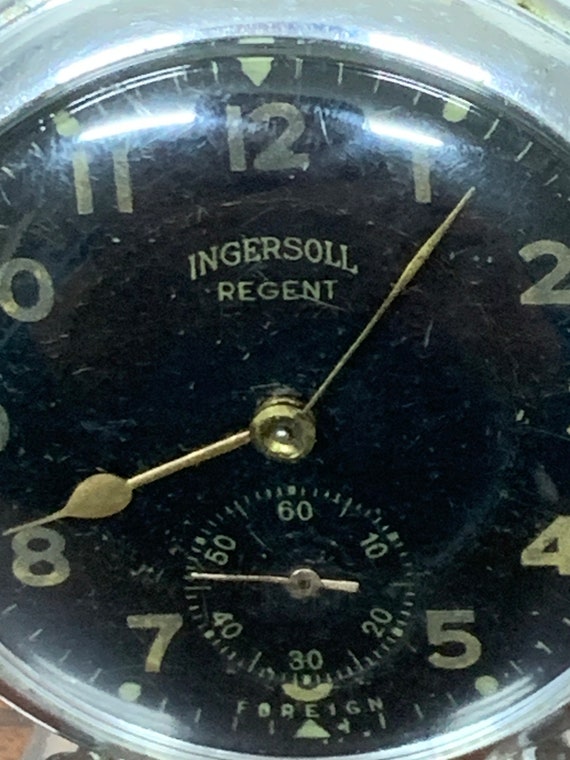 RARE Vintage Ingersoll Regent Pocket Watch With Blac… Gem