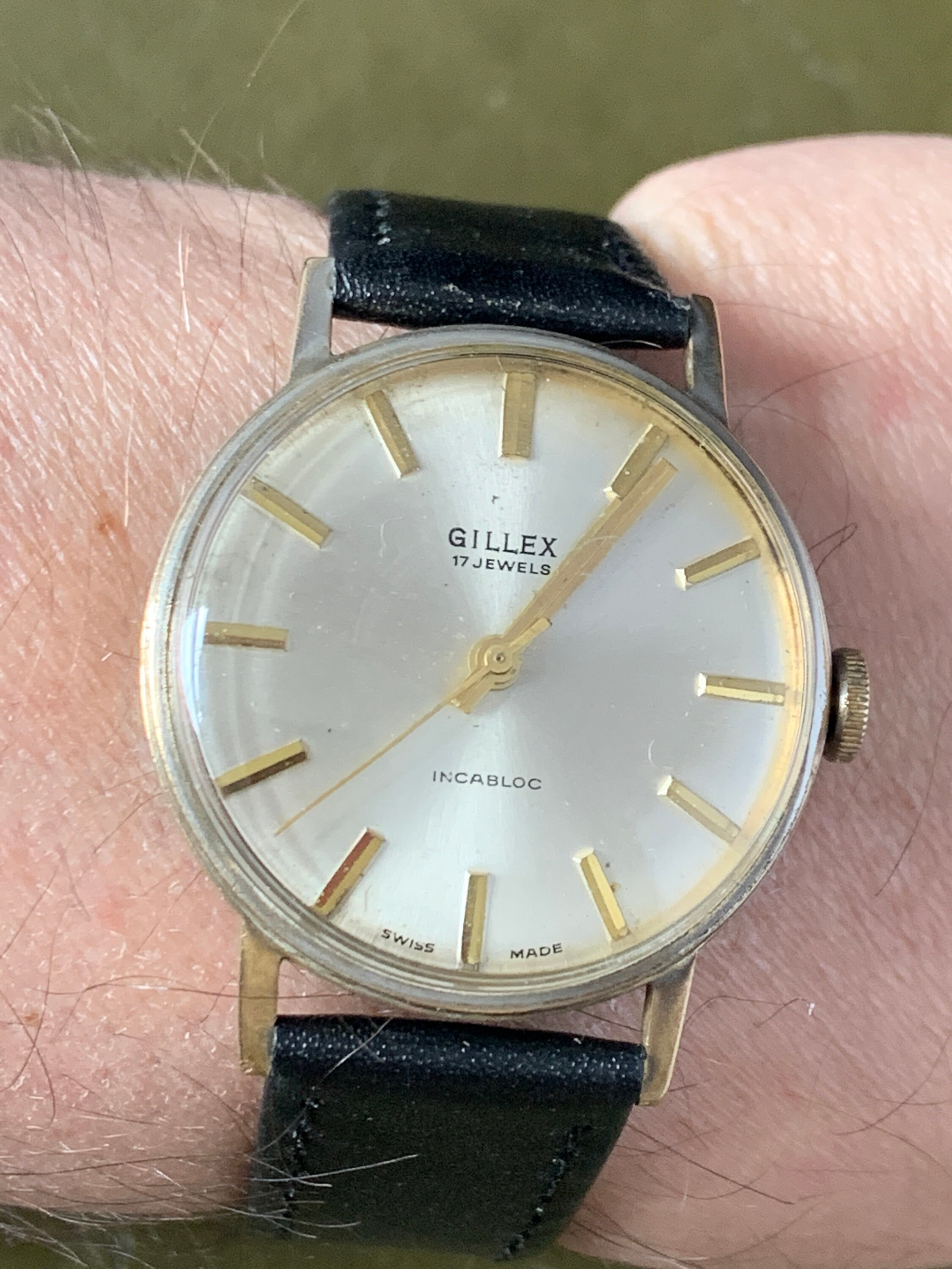 ヴィンテージ メンズ Gillex スイス製 機械式 17 石 インカ ヴィンテージ メンズ Gillex スイス製 機械式 17 石 インカ
