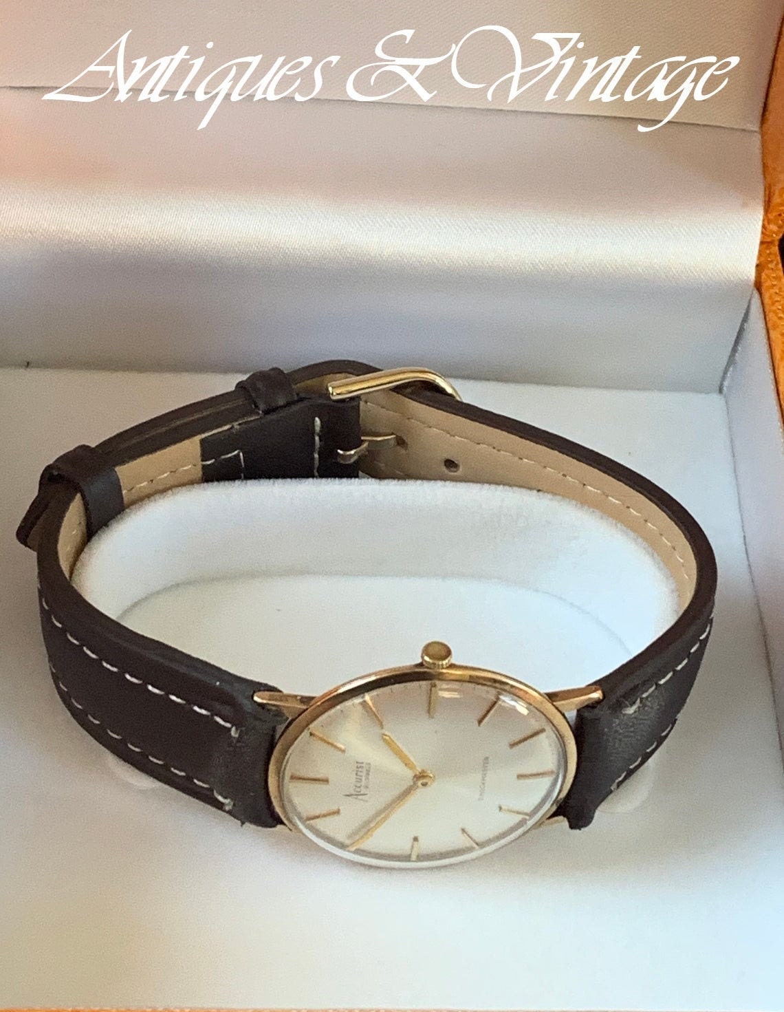 Accurist Shockmaster Solid 9ct Gold 21 Jewel Watch as 1525 26 Movement very Slim Dress Watch 1962 With a Quality Box Etsy UK