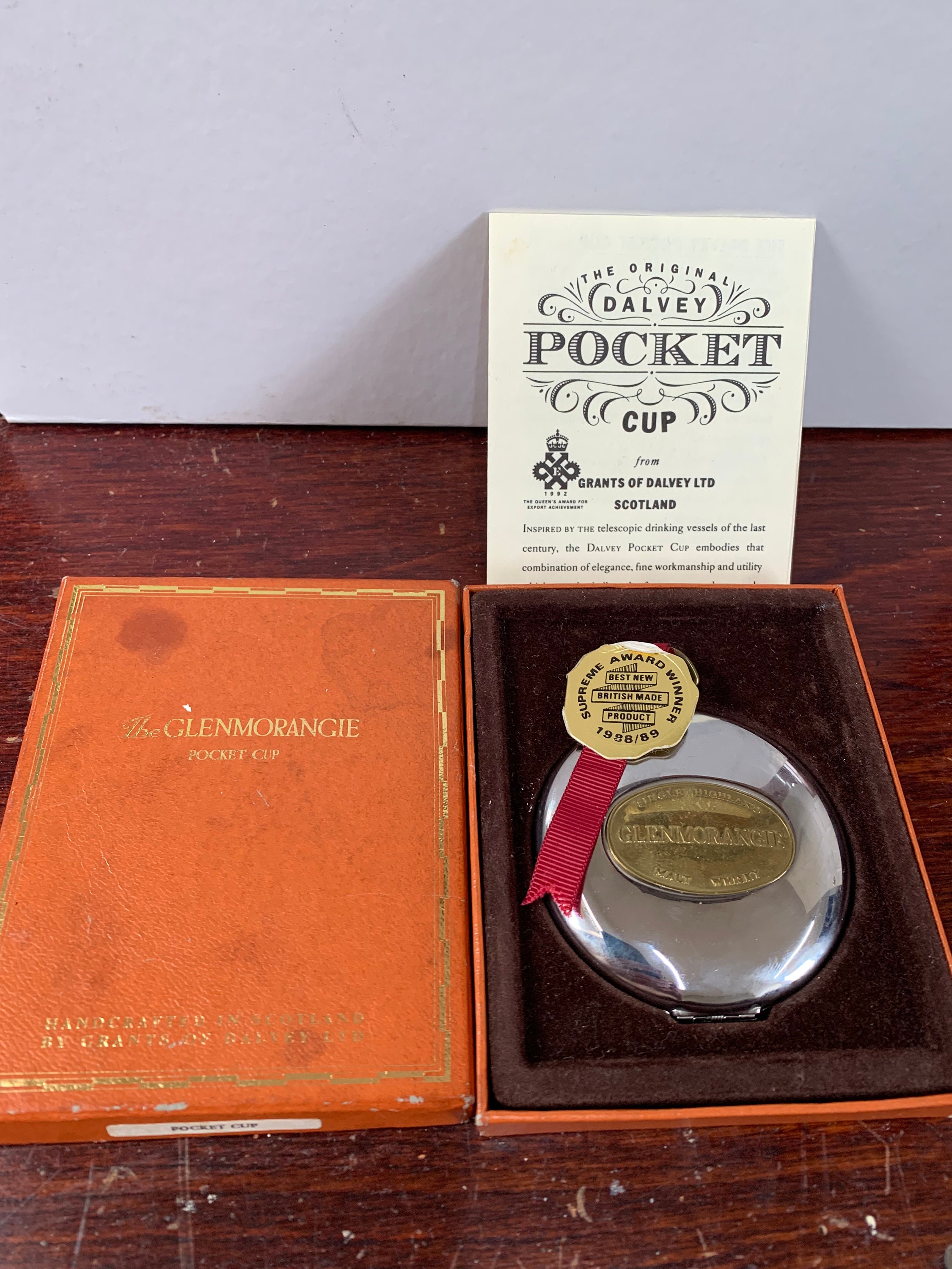 Vintage Rare Glenmorangie Grants of Dalvey Telescopic Pocket