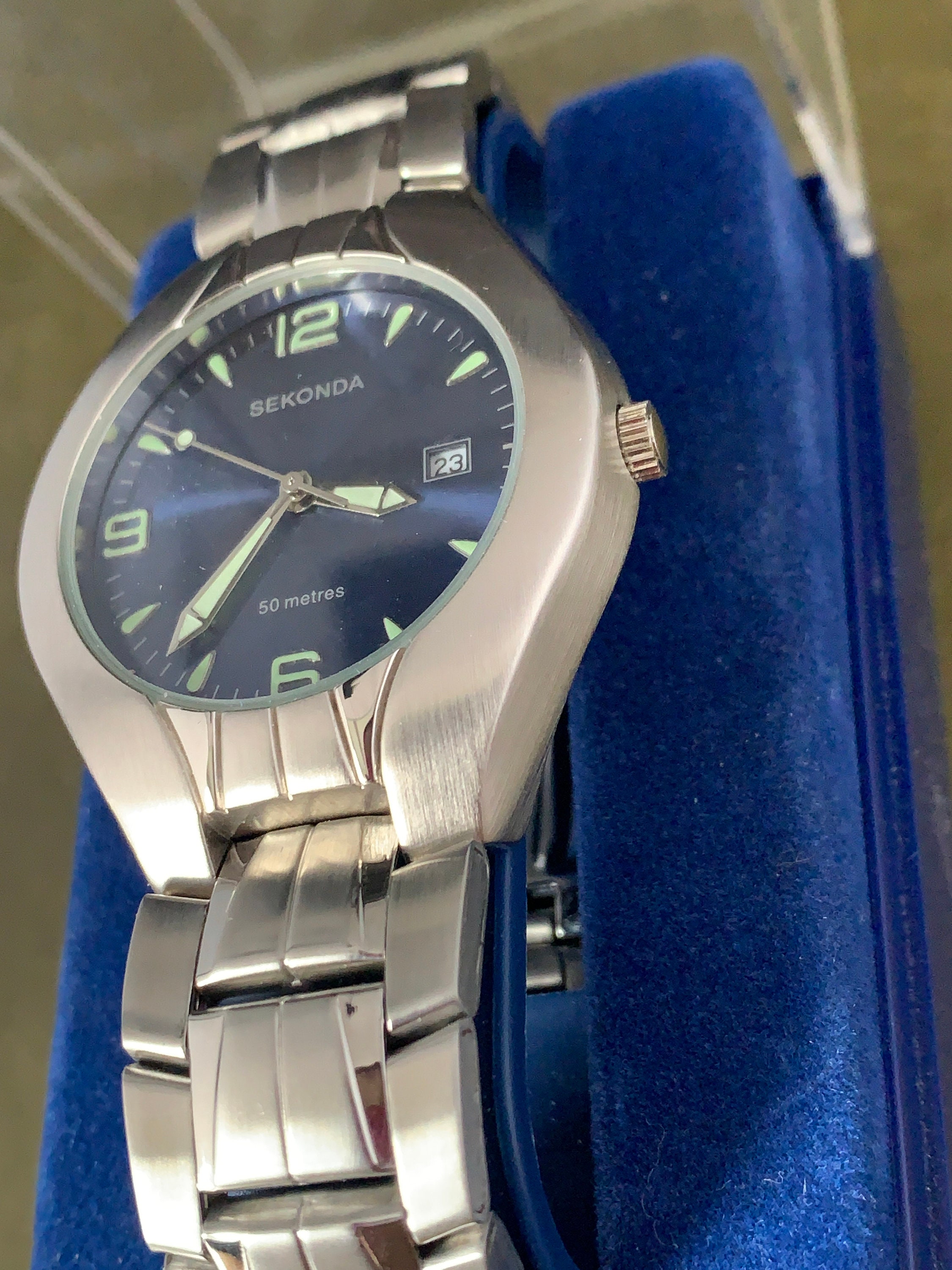 Sekonda blue dial watch 2025