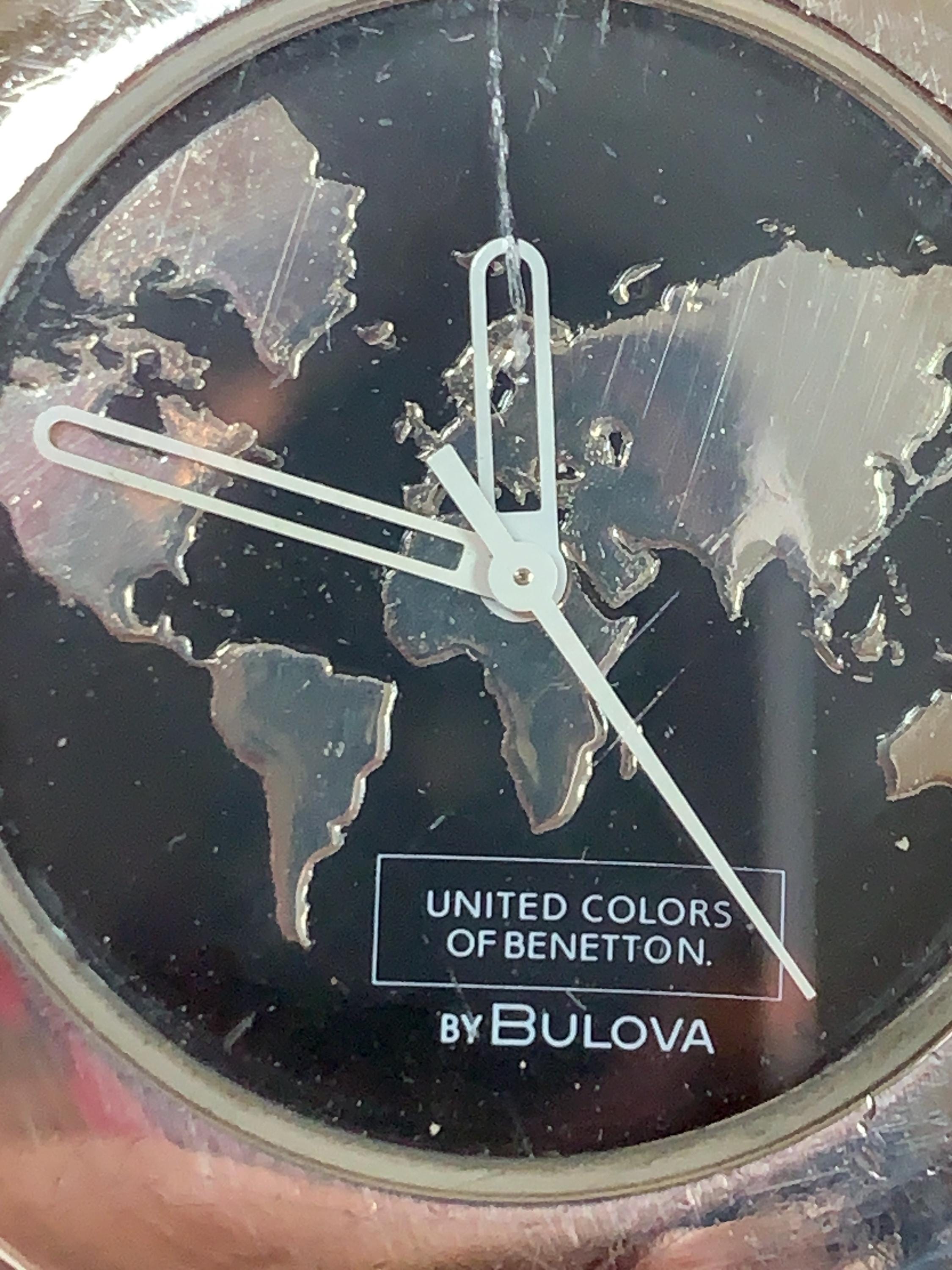 Vintage United Colors Benetton by Bulova Silver Map Vintage  display picture 1