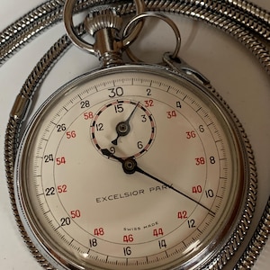 Vintage Rare Excelsior Park Stopwatch with top wind movement, Calibre 3364 image 8