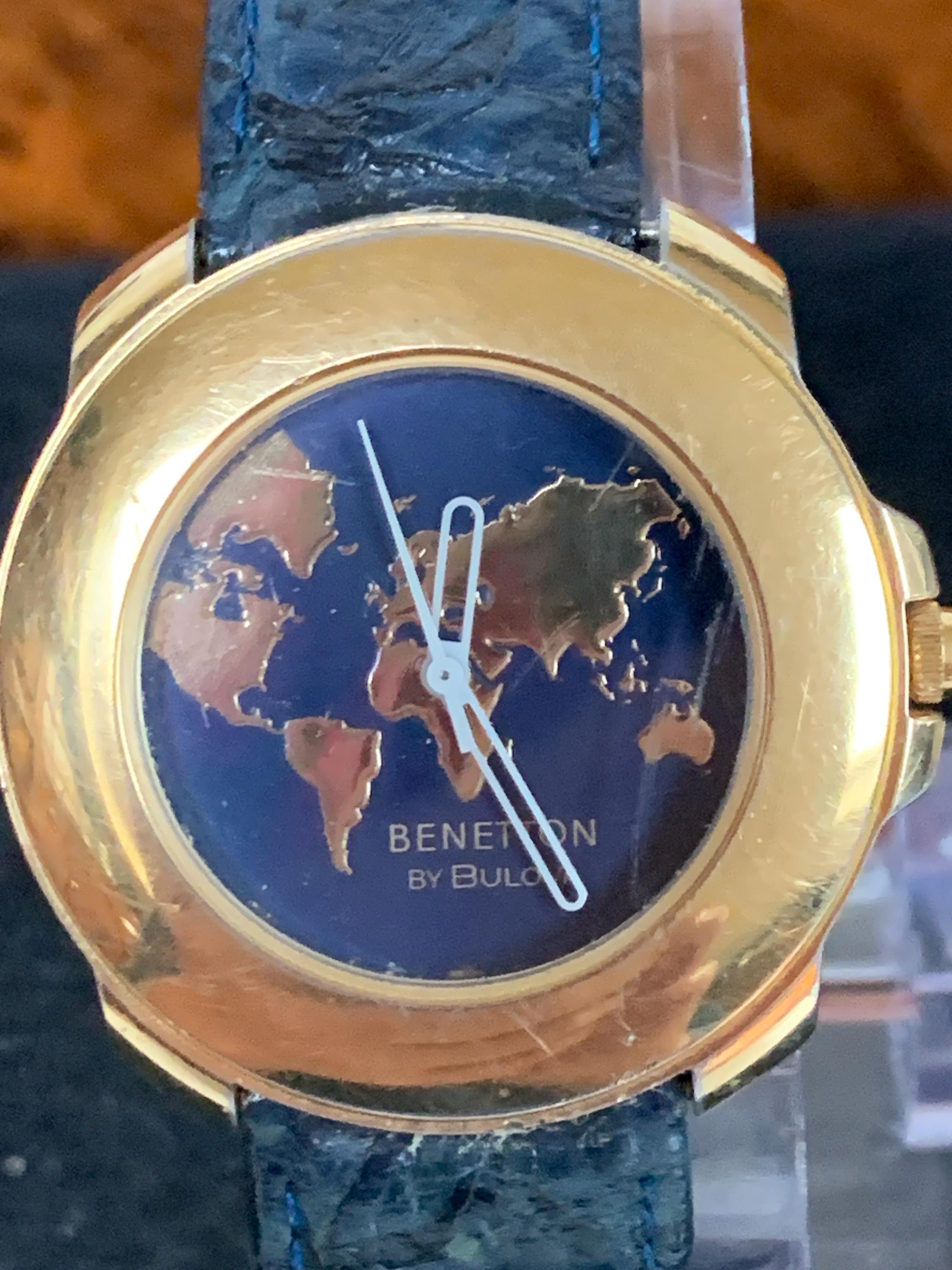希少 80's フランス製 ヴィンテージ Benetton Bulova 置時計 Benetton by Bulova Vintage Watch for Men & Women | Branded Watches