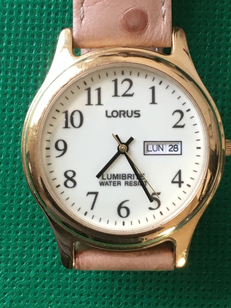 lorus men's lumibrite dial web strap watch