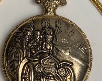 CITRON International 17 Jewels Full Hunter Gold Tone Pocket