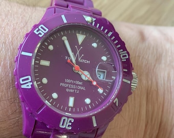 ToyWatch - purple fluorescent ToyWatch Neon Plasteramic Collection - nitrolicious.com main image 3