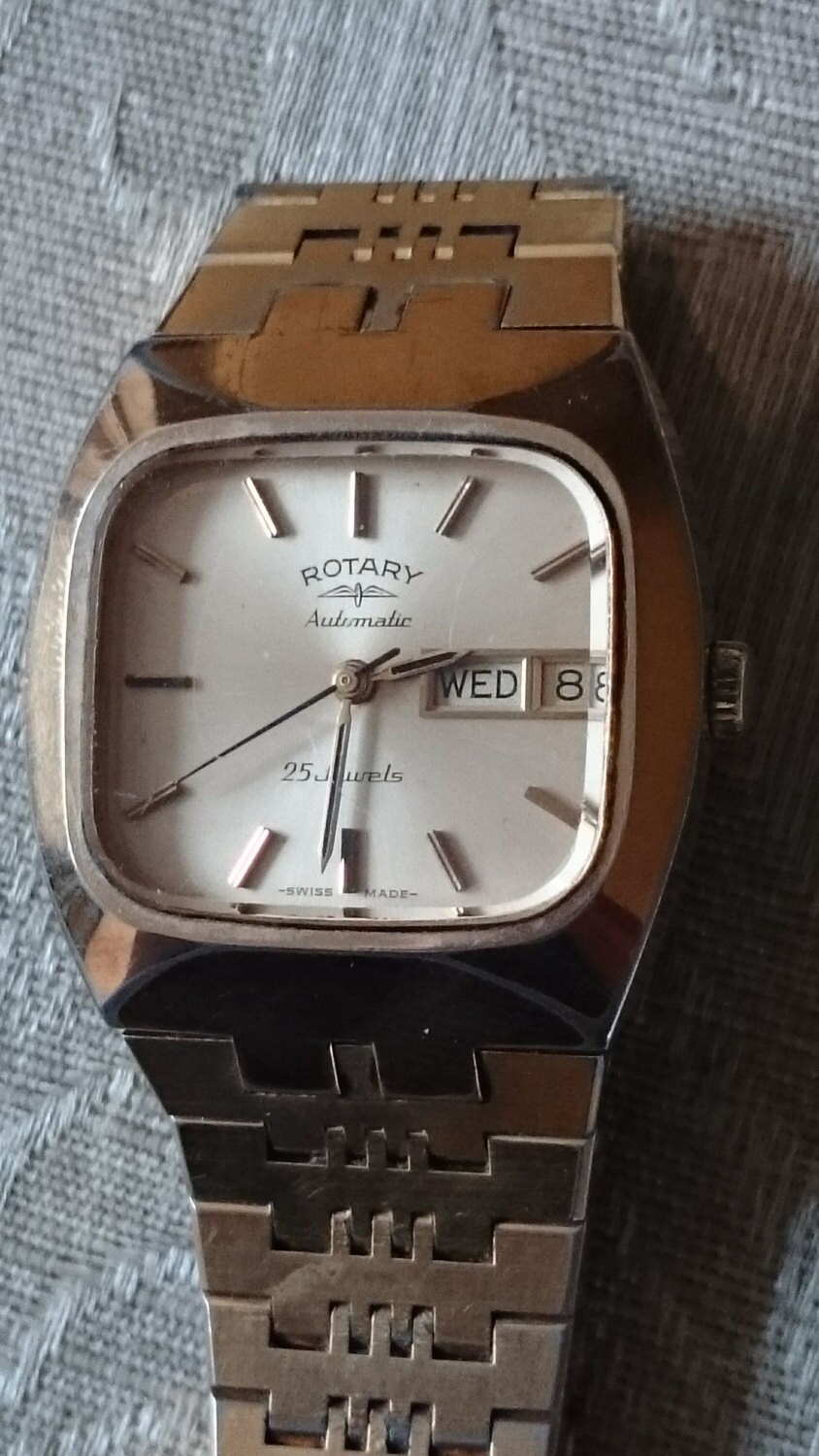 Gents Vintage ROTARY AUTOMATIC 25 Jewel Day date Watch Etsy