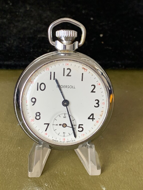 Vintage Ingersoll pocket watch from 1976 with 24 hour… Gem