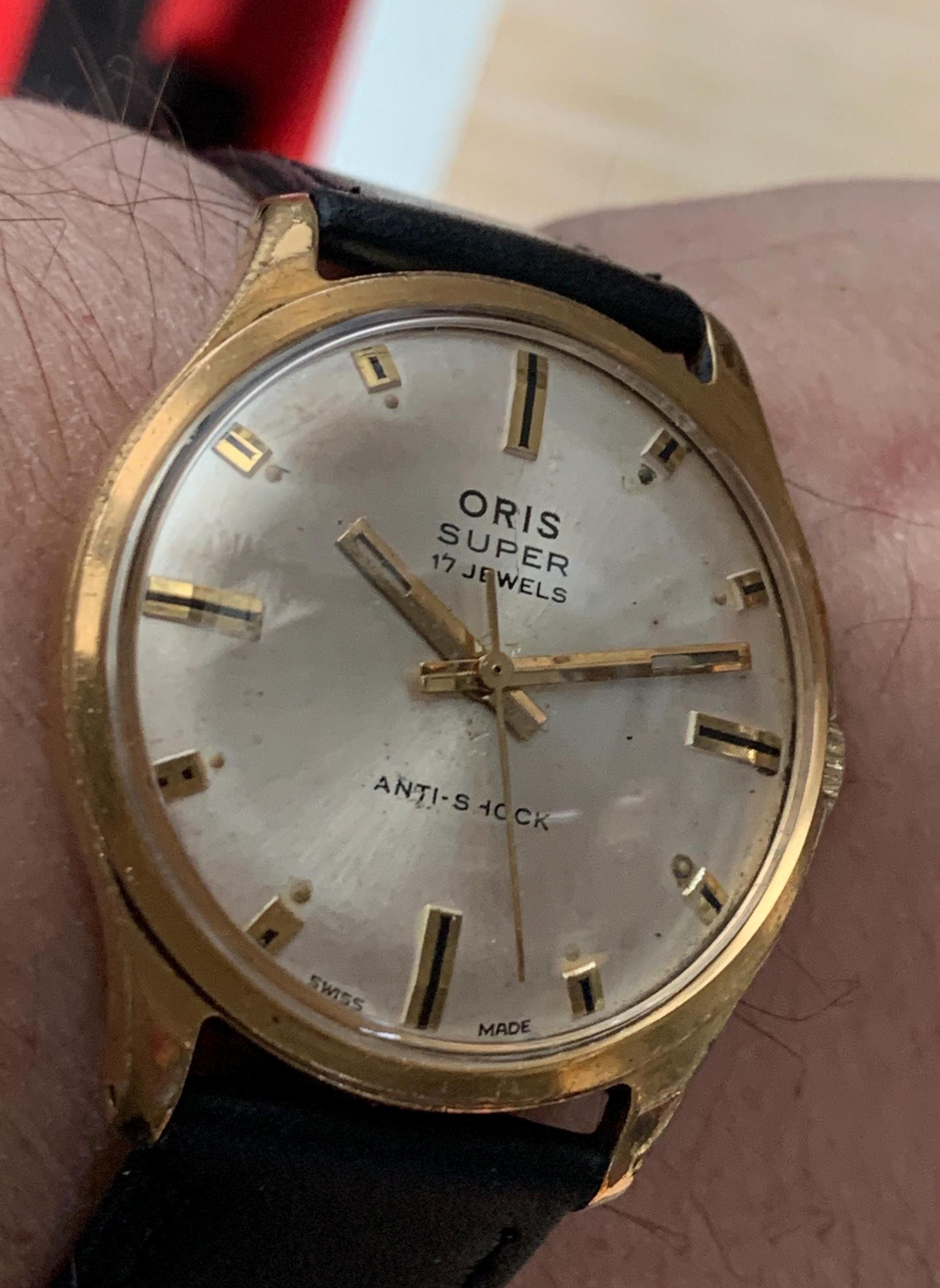 Montre Super Iris 17 Rubis - Cadran Aiguilles, Boîtier Acier, Bracelet Caoutchouc, Pour Femme, Occasion TB état