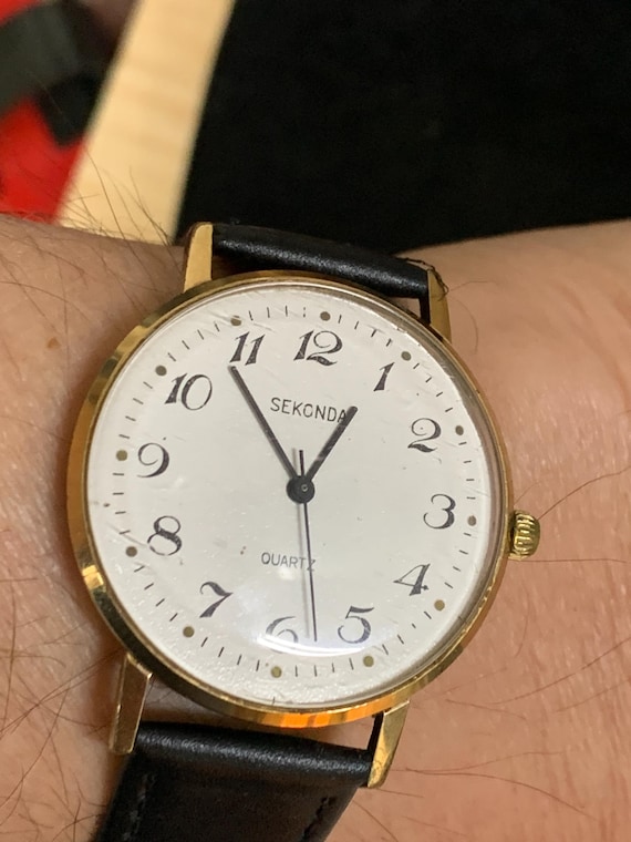 Vintage Sekonda Quartz Classic Leather Watch Sekonda | Accessories | Vintage Sekonda Classic Quartz Roman  main image 3