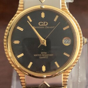 Christian Daniel Silver and Gold tone Women's Watch with Black Dial No:001235 image 3