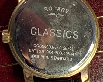 Rotary Classic Dolphin standaardhorloge voor heren CGS00003 03 op leren band Etsy Nederland