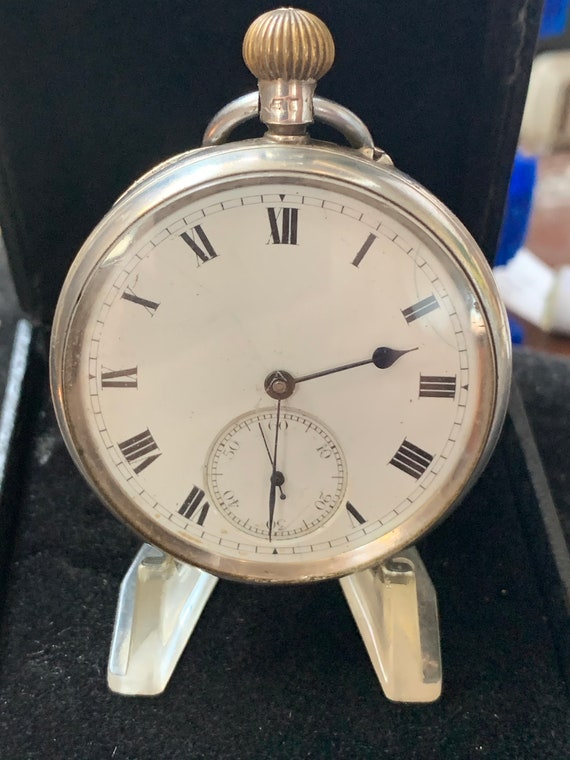 Antique Silver Open Face Pocket Watch Goldsmiths &