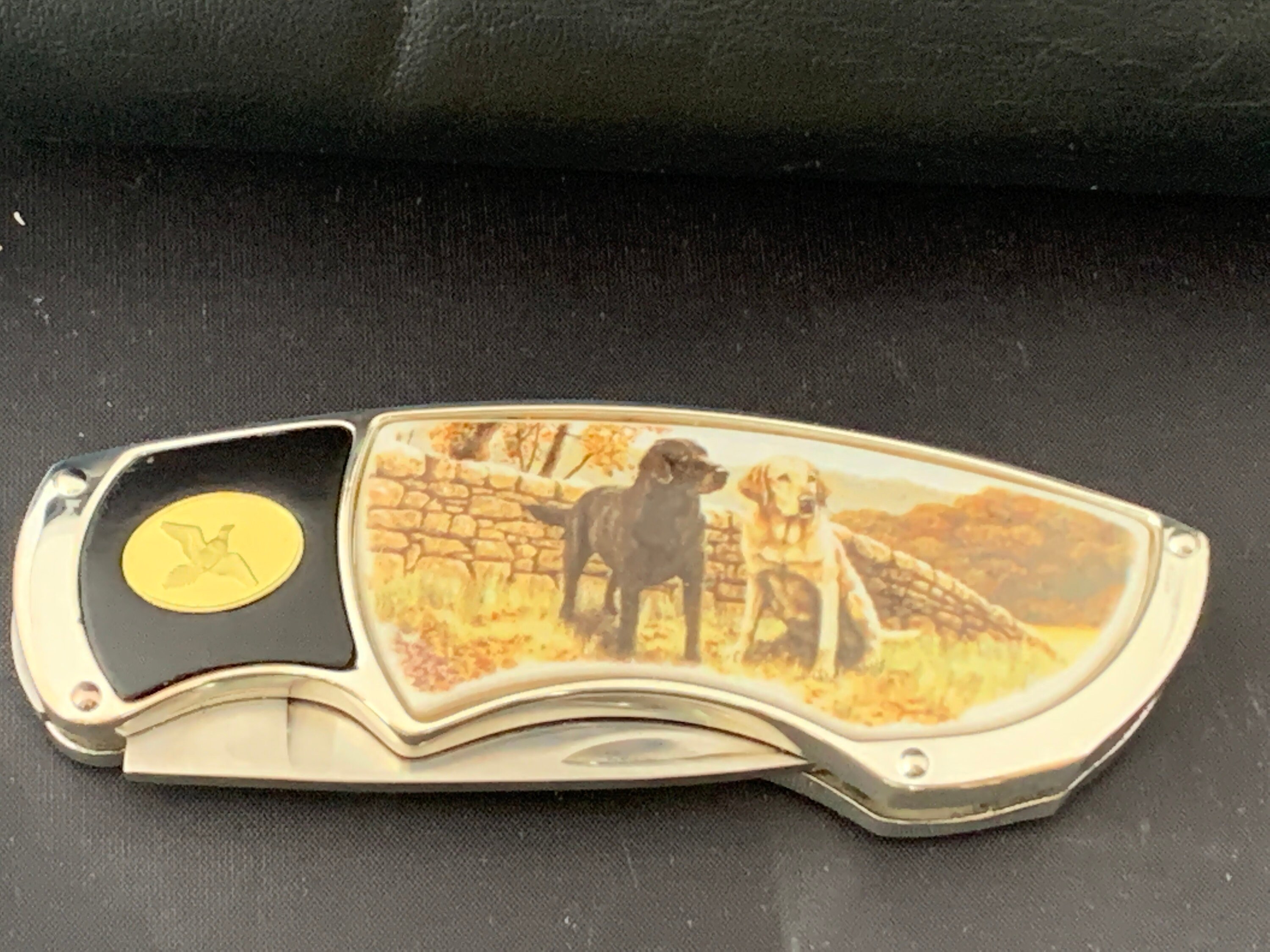 Franklin Mint Collector's pocket knife Guns dog in Etsy