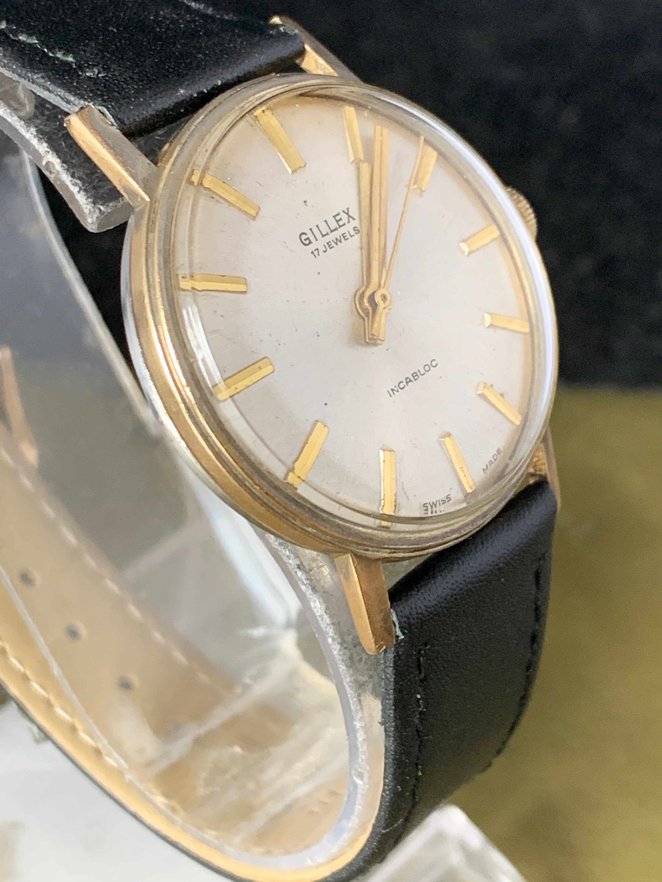 ヴィンテージ メンズ Gillex スイス製 機械式 17 石 インカ ヴィンテージ メンズ Gillex スイス製 機械式 17 石 インカ