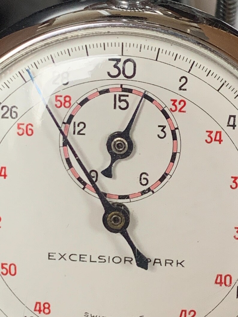 Vintage Rare Excelsior Park Stopwatch with top wind movement, Calibre 3364 image 3