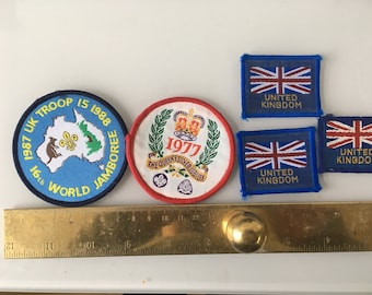 5 insignias de tela Girl Scout Badges