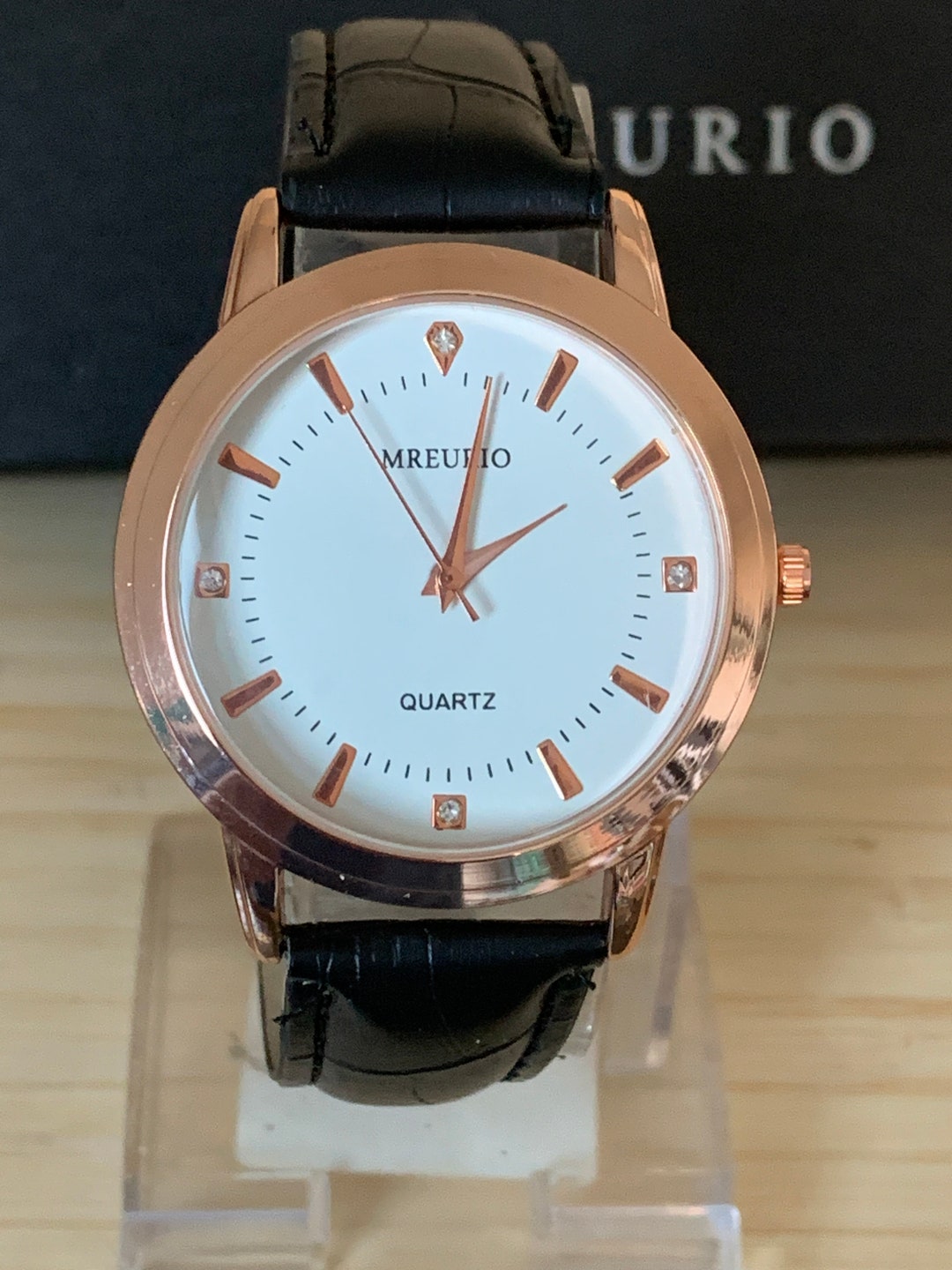 Rose Gold Mreurio Quartz Watch Price Formal Wear Metal Rose Gold Analogue  Round Watches For Women At