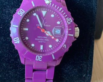 Toy Watch Ladies Toy Watch Plasteramic Oversize Purple Watch  display picture 1