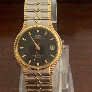 Christian Daniel Silver and Gold tone Women's Watch with Black Dial No:001235 image 2