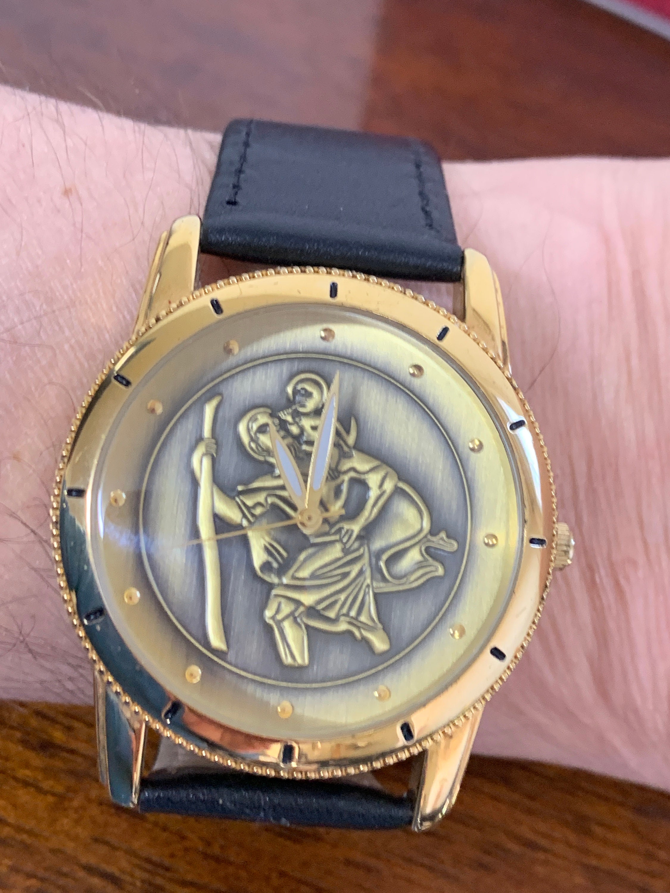 Mens St Christopher Wristwatch . - Etsy