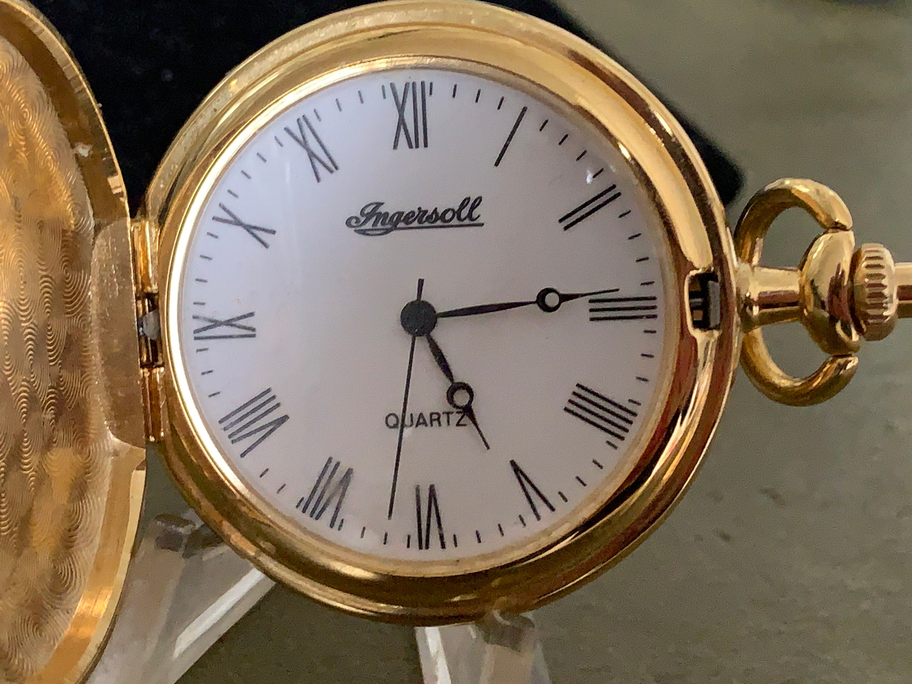 Ingersoll pocket watch gold hot sale