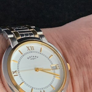 Rotary Unisex  Two Tone Calendar Bracelet Dress Watch