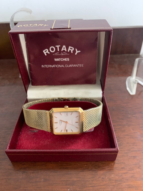 Vintage 1980s Rotary  Gents Quartz Watch  with in… - image 1