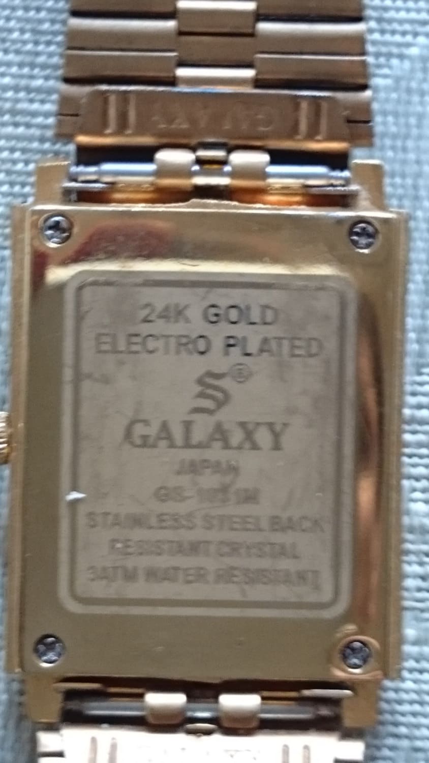 Galaxy 18k gold electroplated watch price sale
