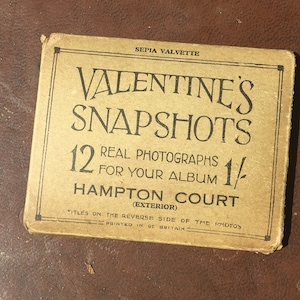 Vintage Valentines snapshots Hampton Court Palace Exterior 12 pack of black and white photos 30/40s