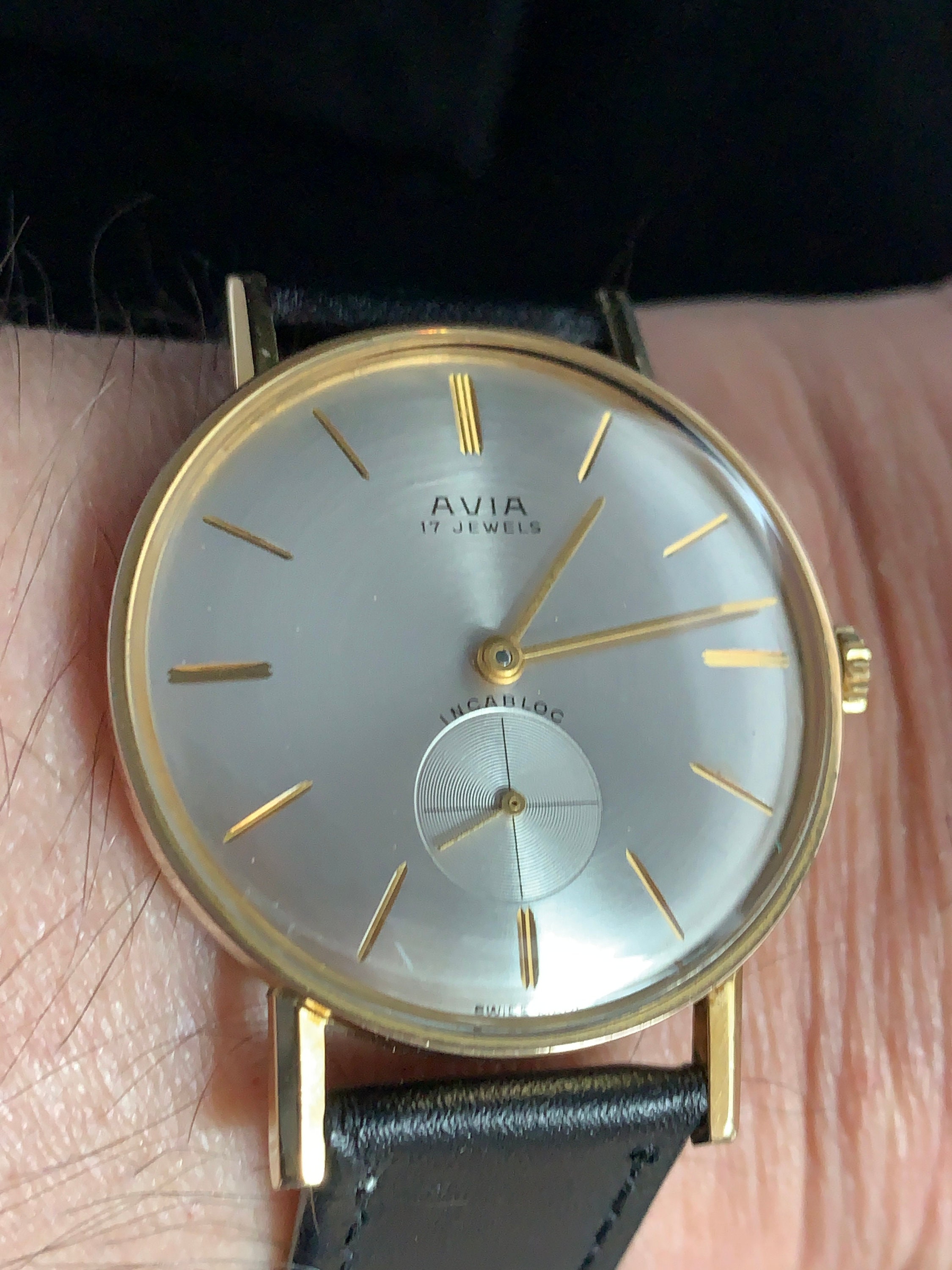 Vintage Mens AVIA 17 JEWELS Swiss Made Incabloc Sub Second Watch MECHANICAL Dress Watch Ref 10013 Cal P 320 Etsy