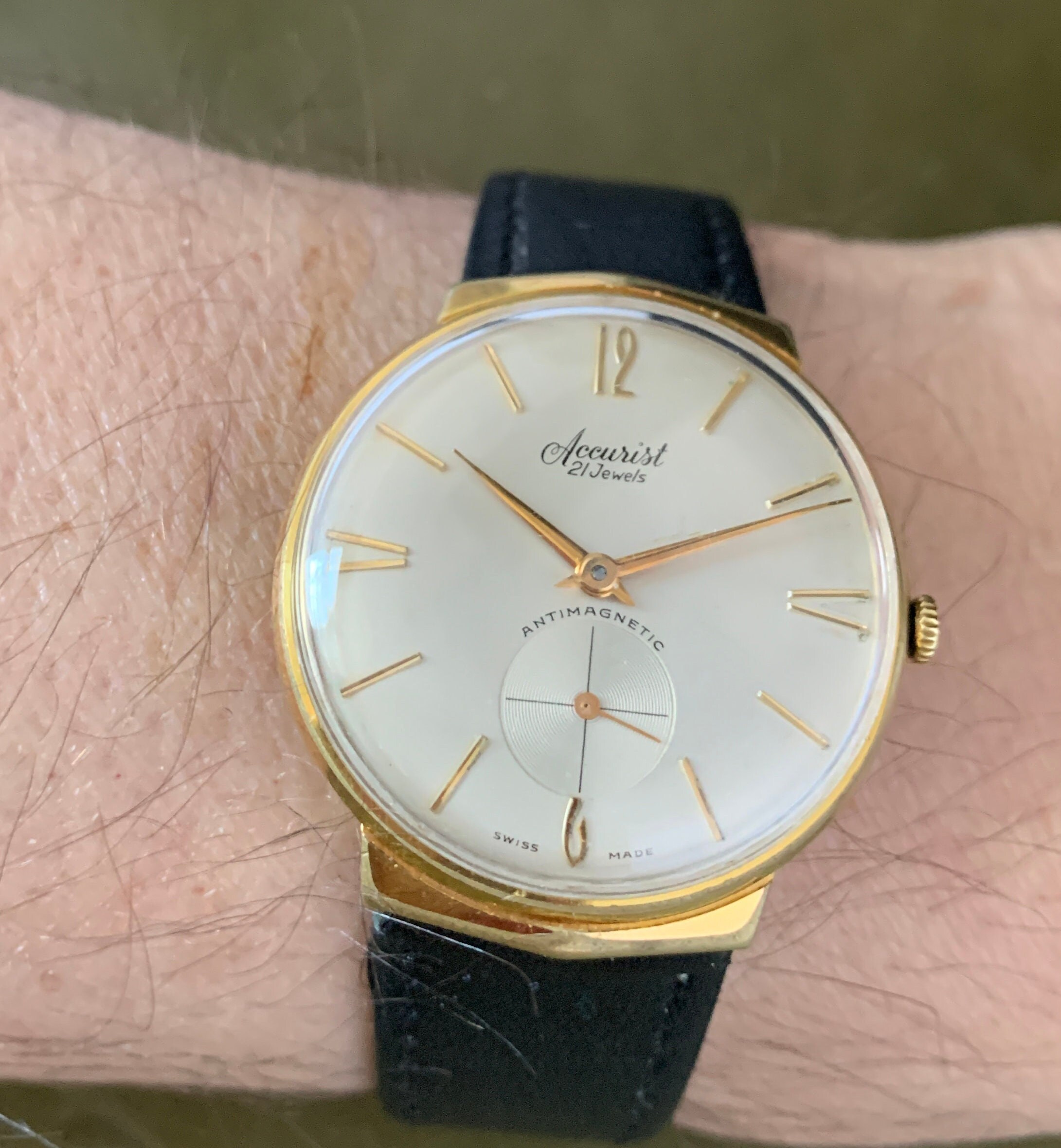 Accurist 21 jewels antimagnetic watch sale