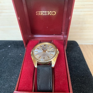 Vintage Mens SEIKO Watch 7006-7139 Automatic Aug 1973 Gold 17 Jewel Leather band Seiko 7006 700 automatic - Gem main image 4