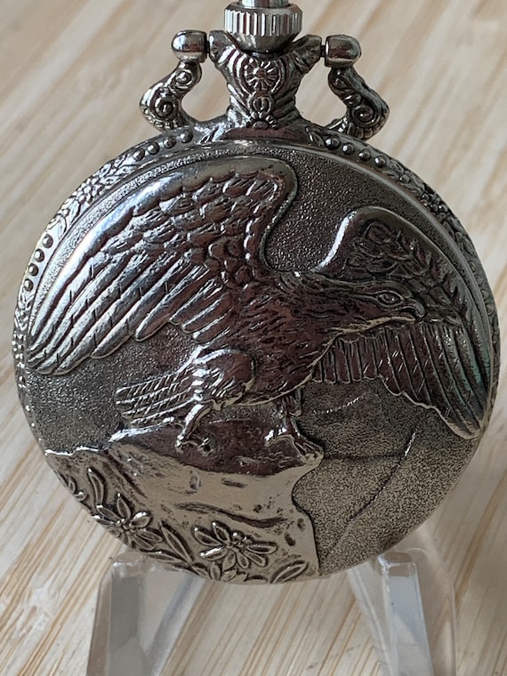 Quartz Ravel Full Hunter Pocket Fob Watch in Working Order With Eagle Design Etsy