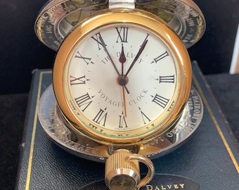 Dalvey Voyager Clock, Vintage Nautical Clock, Pocket Watch Style
