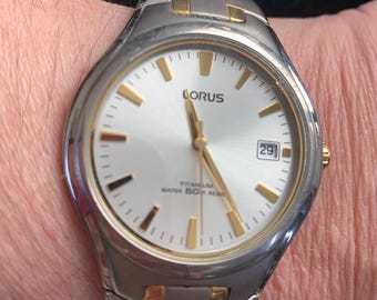 Men's Lorus Titanium  VX42-X110 Wristwatch Watch By Seiko AF