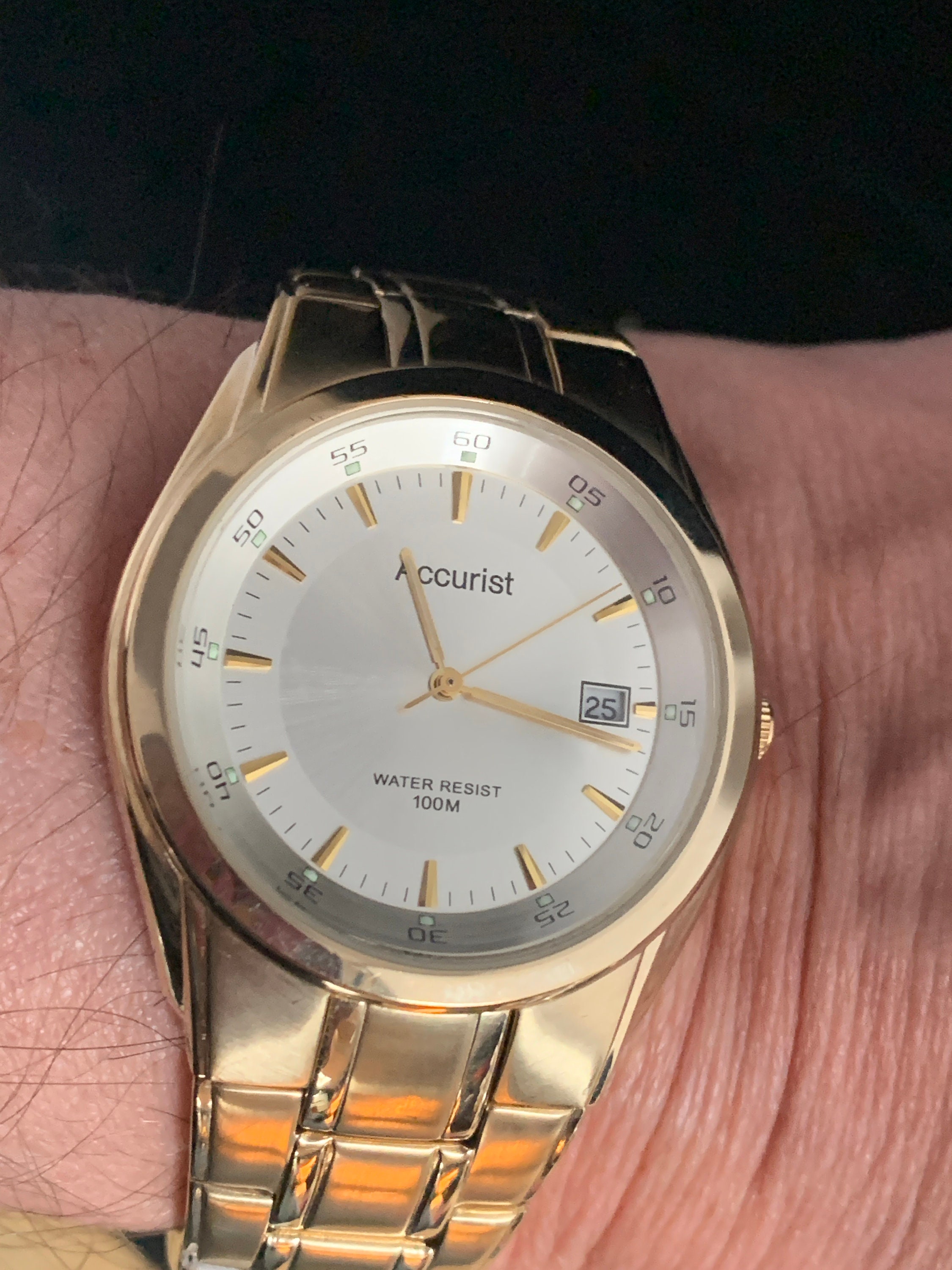 Mens Accurist Two Tone Dial Gents Quartz Wrist Watch MB537 Etsy