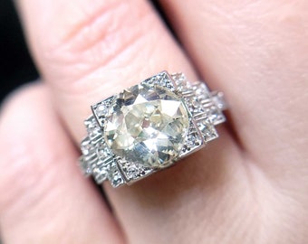 Vintage 1930s Art Deco Diamond Engagement Ring
