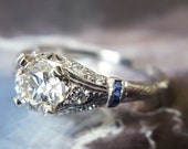 Edwardian Diamond Engagement Ring Vintage Engagement Ring Antique Engagement Ring Vintage Ring Antique Ring Edwardian Ring - 1910s, Platinum